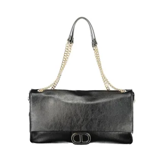 Schultertasche mit Kettendetails und Logo