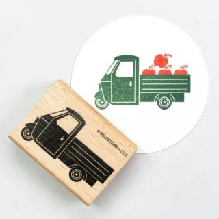 Perlenfischer Stempel Sommer: DREIRAD Auto