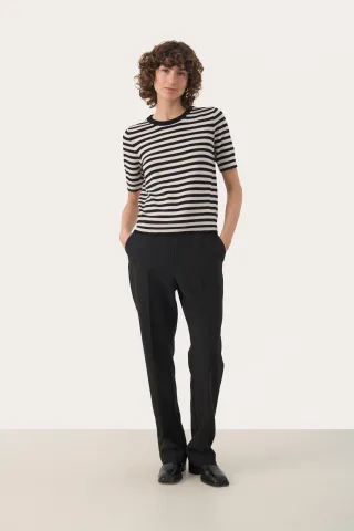Strickpullover NatanyaPW Classic fit black offwhite