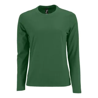 SOLS Damen T-Shirt Imperial, langärmlig (Flaschengrün)
