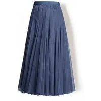 DEBAIJIA Meshrock Meshrock Damen Maxirock Sommer Elegant Lange Röcke Kleid Hohe Taille