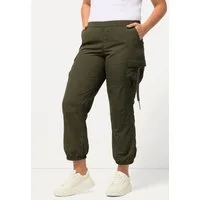 Ulla Popken Cargoshorts Cargohose Utility-Style Elastikbund Gummisaum