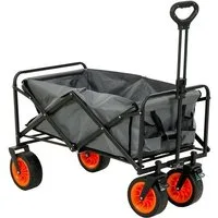 Greemotion Bollerwagen Transportwagen klappbar mit Bremse und Teleskopgriff (ca. 55 x 100 x 93 cm)
