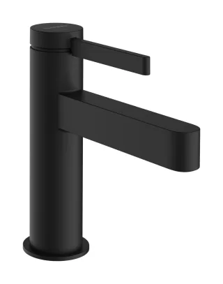 Hansgrohe Waschtischmischer 100 CoolStart Finoris Push-Open Ablaufgarnitur mattschwarz, 76012670 76012670