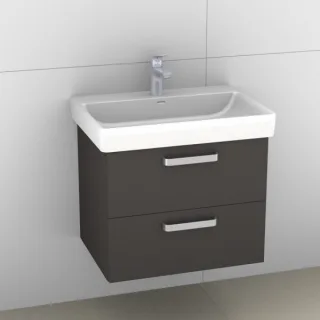 Artiqua 415 Waschtischunterschrank für Pro S 810964 Stahlgrau, 415-WU2L-L55-7142-88 415-WU2L-L55-7142-88