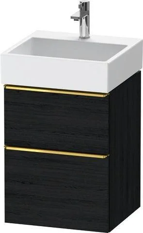 Duravit D-Neo Waschtischunterbau wandhängend Eiche Schwarz Matt 484x442x625 mm - DE4370034160000 DE4370034160000