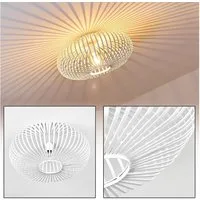 hofstein Deckenleuchte »Devin« runde Deckenlampe aus Metall in Weiß, ohne Leuchtmittel, E27, Leuchte mit tollen Lichteffekten an der Decke