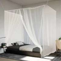 vidaXL Moskitonetz, Moskitonetz zum Aufhängen 156 Mesh Weiß 220x120x150 cm
