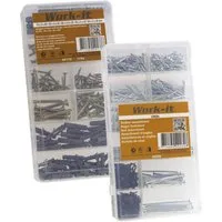 Work-it Schrauben- und Dübel-Set Schrauben, Dübel und Nagel Sortiment 1238 teiliges Set