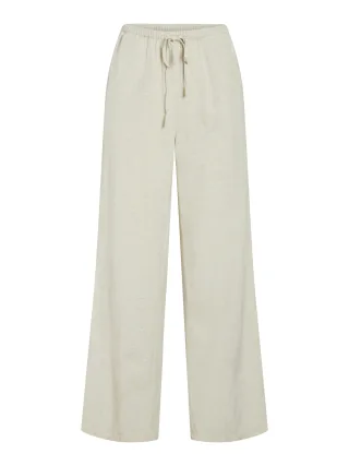 VILA - VIPRISILLA RW WIDE PANTS - NOOS Super Light Natural Melan - Gr. - 34