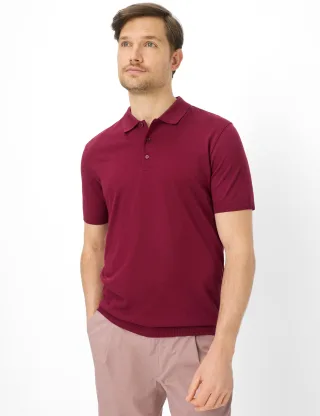 Brax Herren Polo Style PARVIS wildberry, dunkelrot, Gr. XXXL