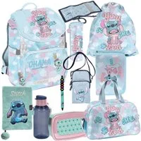 PASO Schulrucksack Mega Schulset XXL - Lilo & Stitch Disney (Schulset, 10-tlg), Stitch, 10-tlg. Set