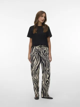 VERO MODA - VMJESMILO HW WIDE PANTS WVN NOOS Silver Lining - Gr. - S