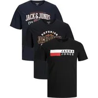 Jack & Jones PlusSize Print-Shirt (Spar-Set, 3er-Pack) Big Size Shirt Übergrößen Shirt