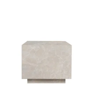 Drawer Beistelltisch, Greige, Stein, 40x45x40 cm, Wohnzimmer, Wohnzimmertische, Beistelltische