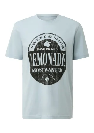 Q/S designed by - Print-T-Shirt blau - Gr. - XXL