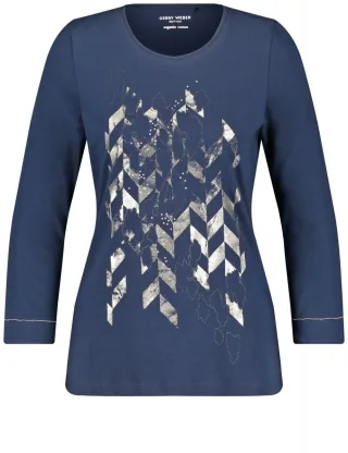 GERRY WEBER Edition - T-Shirt 3/4 Arm blau - Gr. - 40