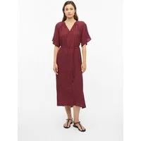 s.Oliver Midikleid Kleid Strukturiertes Viskosemix-Kleid im Relaxed Fit