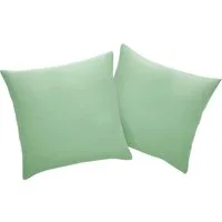 OTTO home Dekokissen Parry Microfaser, 2-er Set, unifarben, Kissenhüllen ohne Füllung, mit Reißverschluss