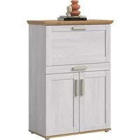 Home affaire Sekretär COSENZA, Höhe 122 cm, 2 Türen, 1 Klappe, 1 Schubkasten, 5 Fächer (in Landhausoptik, mit weiteren Artikel der Serie kombinierbar), Schreibtisch, Home-Office, Kommode, Schrank, Midischrank