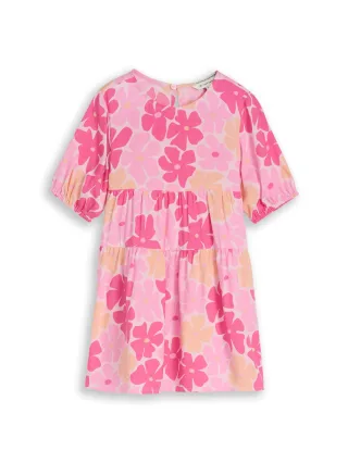 tom tailor kids - Mini-Kleid mit Volant multicolor flower print - Gr. - 98