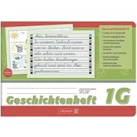 BRUNNEN Schulheft, Geschichtenheft, A5 quer, liniert (1G), 16 Blatt