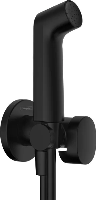 Hansgrohe Handbrause Bidette S f.Kaltwasser m. Schlauch 1250mm und Porter, mattschwarz, 29230670 29230670