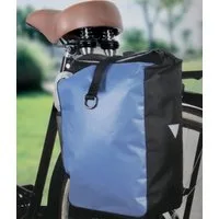 Dunlop Fahrradtasche für Gepäckträger (umrüstbar zur Schultertasche), Fahrrad Gepäckträgertasche, reflektierendes Stoffdreieck an der Seite