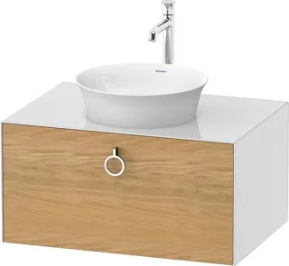 Duravit White Tulip Konsolenwaschtischunterbau wandhängend Natur Eiche & Weiß Matt & Hochglanz 800x5 WT49800H585