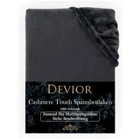 Devior Spannbettlaken aus 100% Nicki-Plüsch mit Cashmere-Touch, 190 g/m² mit Einlaufschutz, Nicki, Gummizug: Rundumgummizug, für Standardmatratzen bis 22cm - Spannbettlaken 90 x 200 cm kuschelig
