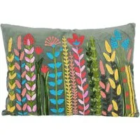 Casa Moro Dekokissen Boho Samtkissen Santa 48x30 cm mit Füllung rechteckig bunt, Boho Chic Sofakissen Couchkissen, bestickt