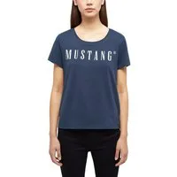 MUSTANG Rundhalsshirt ALMA mit Logo Print