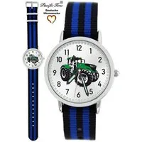 Pacific Time Quarzuhr Kinder Armbanduhr Traktor grün Wechselarmband, Mix und Match Design - Gratis Versand