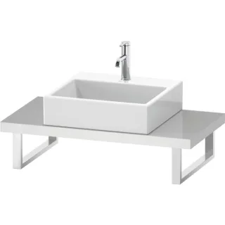 Duravit L-Cube Konsole LC100C01818 Stärke 4.5 cm, weiß matt, für Aufsatzbecken, variabel