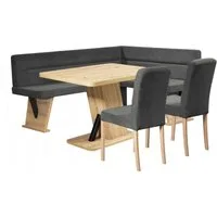Home affaire Eckbankgruppe Laros Sitzgruppe, Eckbank, Stühle, Tisch, (Set, 4tlg Set), perfekt für Küche, Esszimmer, Wohnzimmer, Bestseller