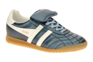 Gola CLB575EW STADIUM 86 Damen Sneaker blau/navy/off white Glattleder/Metallic