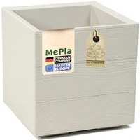 Heimwerkercenter Blumentopf MePla - Kübel KARO-40 Holzoptik 40x40x40 beige