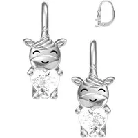 Limana Paar Creolen Ohrringe 925 Silber Einhorn Pferde Mädchen Kinder Ohrhänger (inkl. Schmuckbox), Schmuck Geschenk Einschulung Ostern Weihnachten Geburtstag Nikolaus
