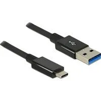USB 3.2 Gen 2 Kabel, USB-C Stecker > USB-A Stecker schwarz, 1 Meter, SuperSpeed