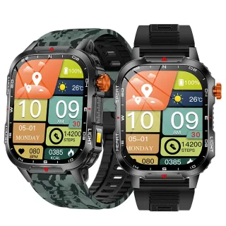 Senbono V35 2.01-inch HD Screen LED Flashlight 1100mAh Massive Battery Compass Voice Assistant bluetooth Call Heart Rate