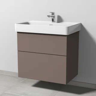 Sanipa 3way Waschtischunterbau zu Laufen Pro S Waschtisch mit 2 Auszügen, Taupe-Matt SP7681T