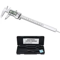 Bolwins Messschieber B33C Digital Messschieber Schieblehre 0-200mm 8" LCD Edelstahl Messen, 1, max. 200 mm, Digitaler Messschieber, 4-St., mit Kunststoff-Aufbewahrungsbox, digitaler Messschieber aus gehärtetem Edelstahl, drei Messmodi