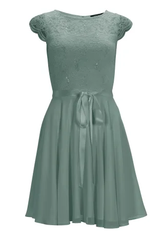 SWING - Cocktailkleid aus Spitze und Chiffon deep slate - Gr. - 42