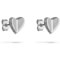 s.Oliver Paar Ohrstecker Folded Heart 925er Sterlingsilber