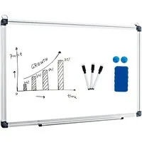 COSTWAY Magnettafel, Whiteboard, Pinnwand Wandtafel Board mit Alurahmen