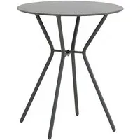 BURI Gartentisch Bistrotisch rund 70x60cm Terrasse Balkontisch Tisch klein schwarz neu