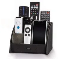 Hama Fernbedienungshalter TV Fernbedienungshalter Organizer Commander Schwarz, (Packung, 1-tlg., Aufbewahrung Box Halterung Halter Tisch Fernbedienung Brille Stifte)