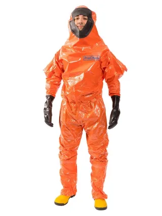 Schutzanzug | 3S | ProChem II CLF A B F05 orange | Gr. XL-XXXL | Schutz gegen biologische Gefahren | für Einsätze in Ex-Bereichen | Butylhandschuhe