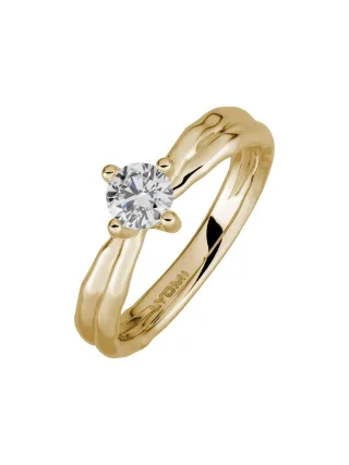Lyomi Ring 585/- Gelbgold 1 synth. Diam. 0,50ct.