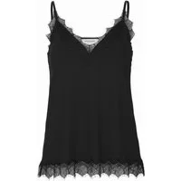 rosemunde Spaghettitop Billie Strap Top Vintage-Spitzenbesatz an Ausschnitt und Saum, feminin
